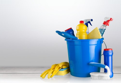 Local carpet cleaner treating stains in a West London property