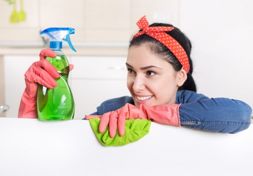 Local cleaning team working in a Hammersmith residential property