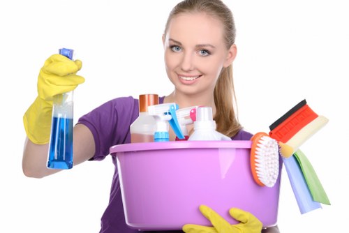 Lift and lobby cleaning in a west London communal property