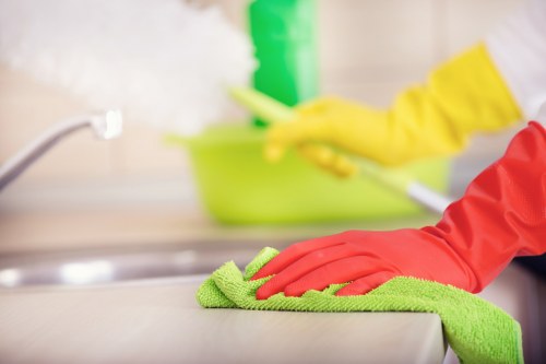 Upholstery cleaning equipment used on a fabric sofa in Hammersmith